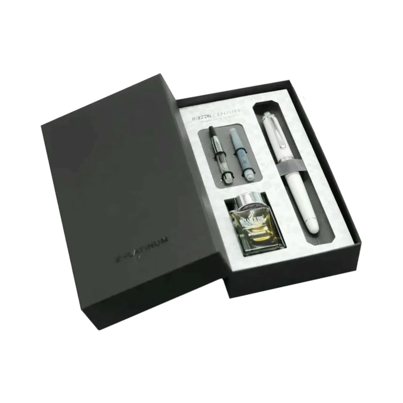 *Clearance* Platinum #3776 Century Shape of a Heart Ivoire Fountain Pen and Ink Gift Set