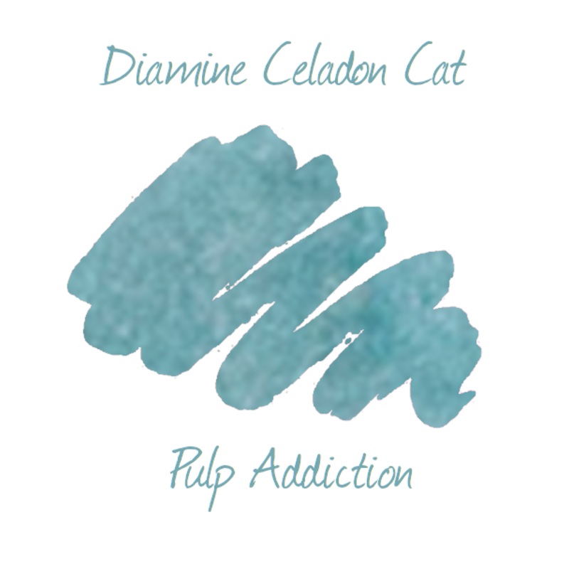Diamine Fountain Pen Ink - Celadon Cat 2ml Ink Sample