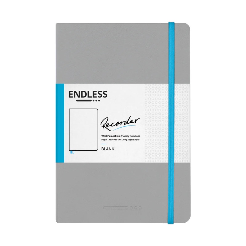 Endless A5 Recorder Notebook - Mountain Snow, Blank - 80gsm Regalia Paper