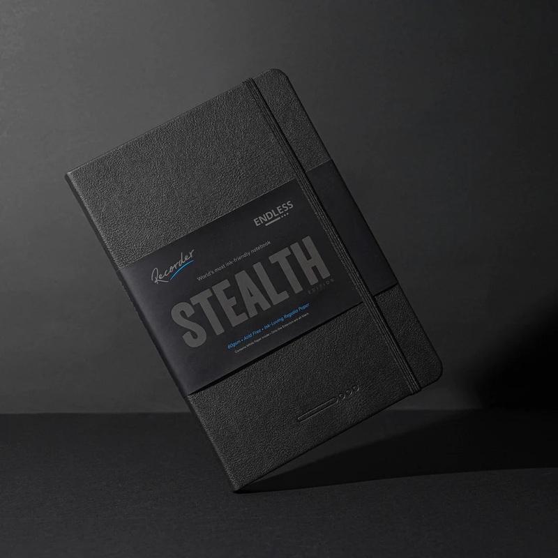 Endless A5 Recorder Notebook - STEALTH Special Edition, Dotted - 80gsm Regalia Paper