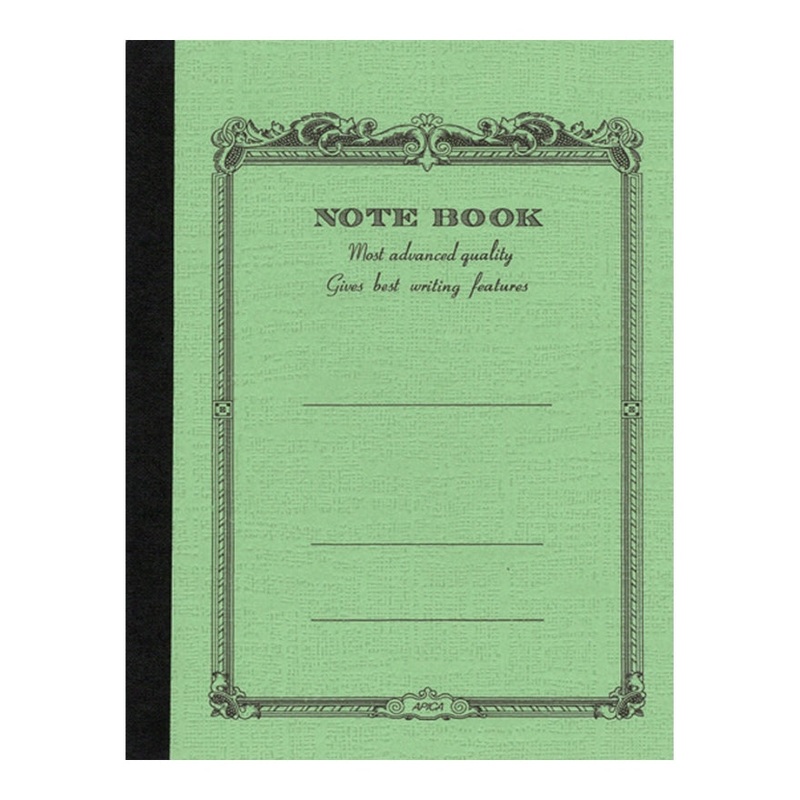 Apica A6 Green Lined Notebook