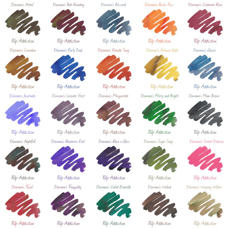 Diamine Purple Edition Ink Sample Package - Complete Line (25)