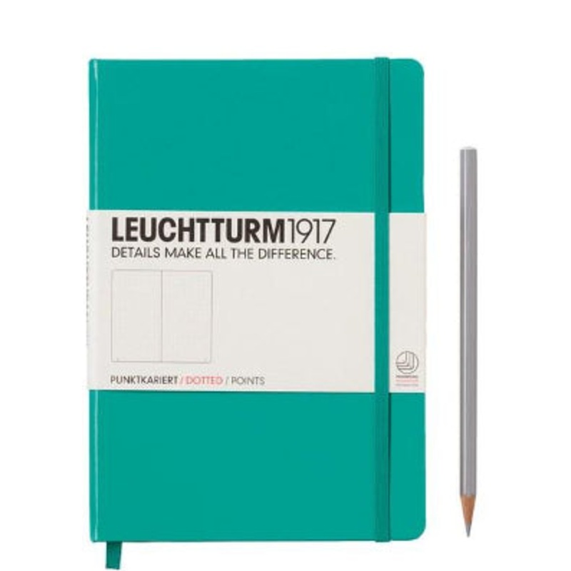 Leuchtturm1917 Medium (A5) Notebook - Emerald Dotted