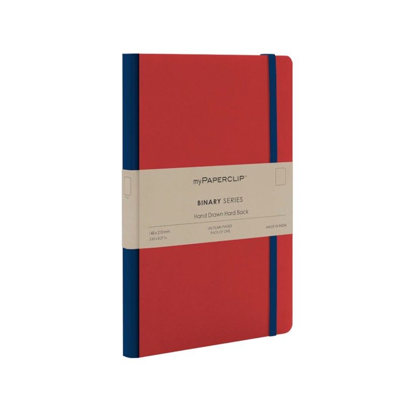myPAPERCLIP Binary Series Hardcover A5 Notebook - Red