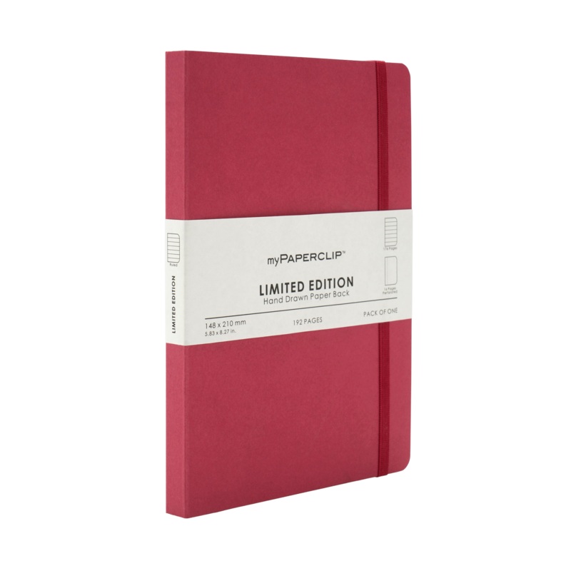 myPAPERCLIP Limited Edition Softcover A5 Notebook - Raspberry