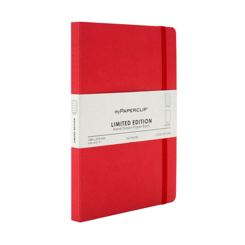 myPAPERCLIP Limited Edition Softcover A5 Notebook - Ruby