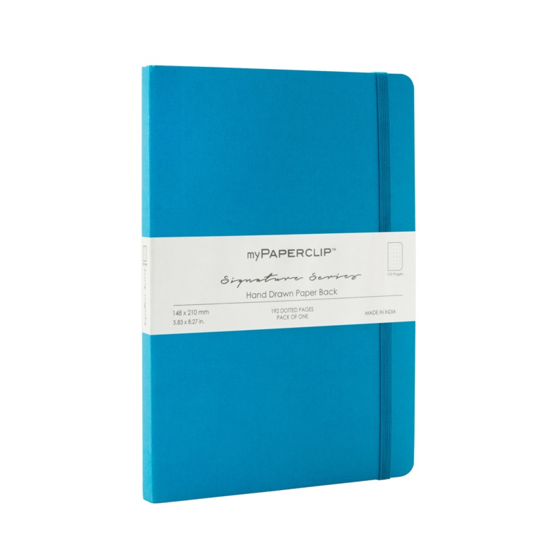 myPAPERCLIP Signature Series Softcover A5 Notebook - Kingfisher Blue