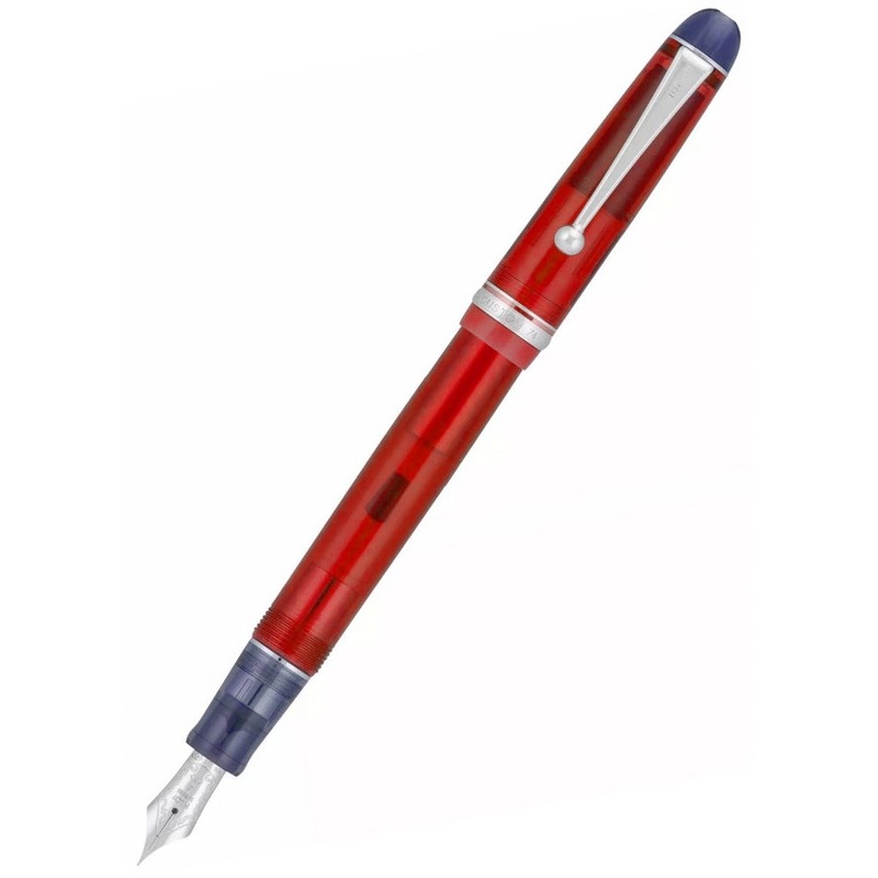 Pilot Custom 74 Fountain Pen - Clear Red Medium Nib