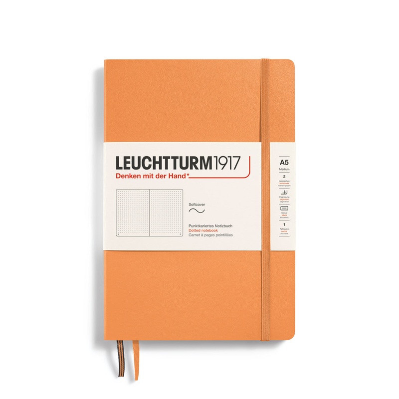 Leuchtturm1917 Notebook Softcover Medium (A5), 123 Pages, Apricot