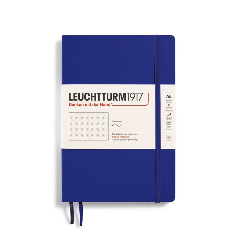 Leuchtturm1917 Notebook Softcover Medium (A5), 123 Pages, Ink
