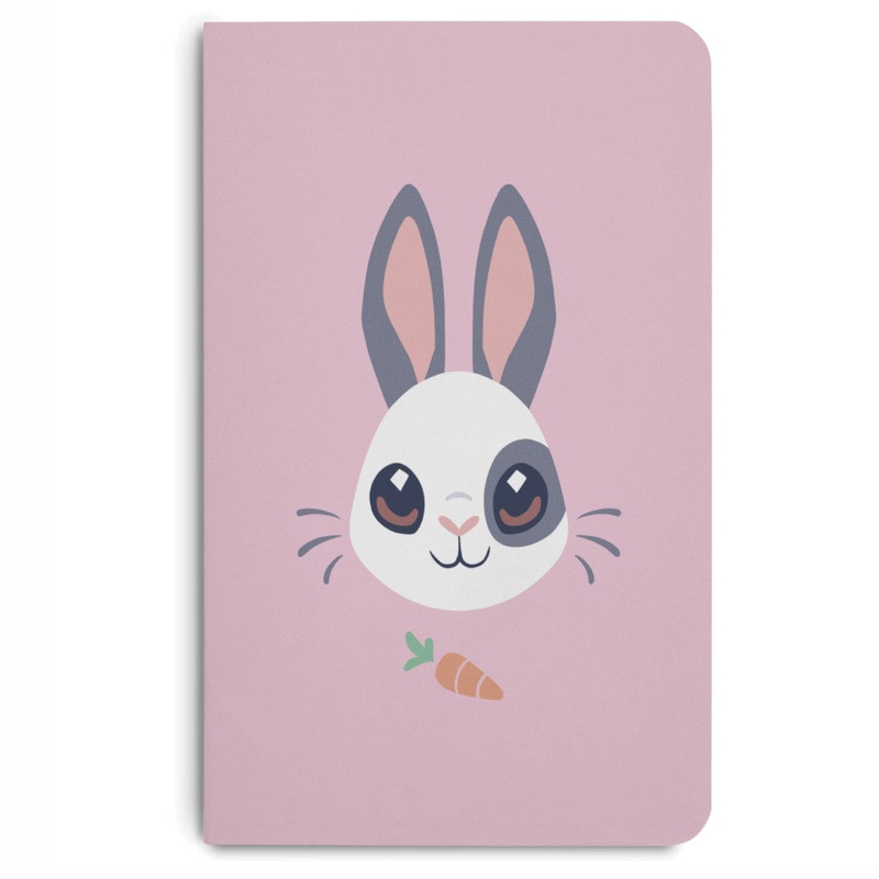 MEMMO Bush Buddies A6 Notebook - Belle Bunny, Lined