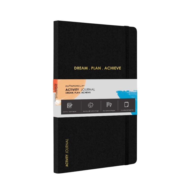 myPAPERCLIP Activity Journal Softcover A5 Notebook - Black