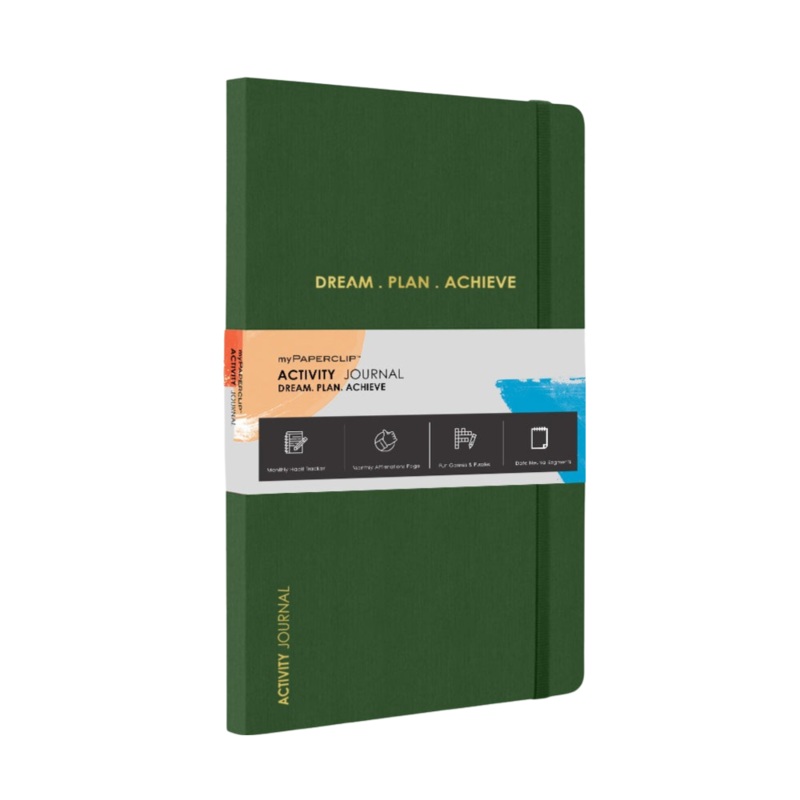 myPAPERCLIP Activity Journal Softcover A5 Notebook - Green