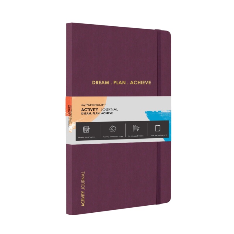 myPAPERCLIP Activity Journal Softcover A5 Notebook - Plum
