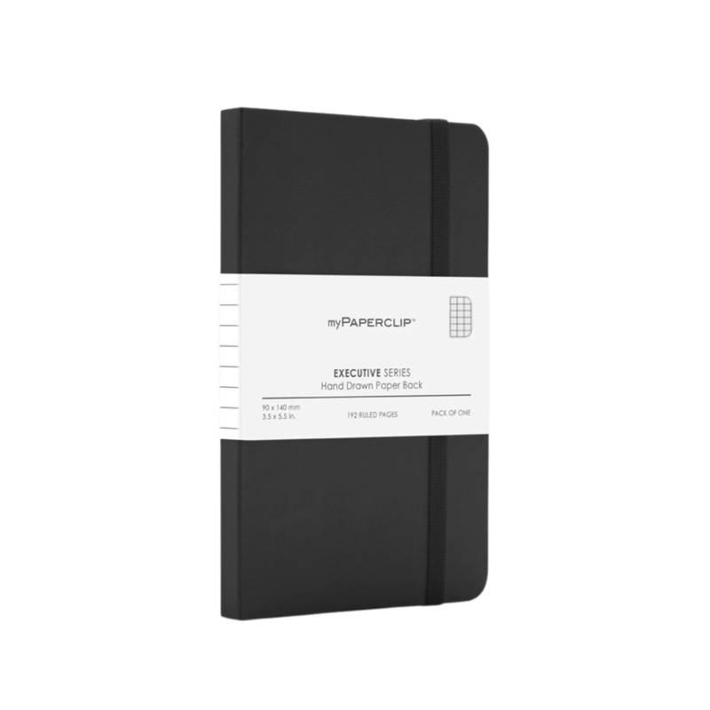 myPAPERCLIP Executive Series Softcover A6 Notebook - Black