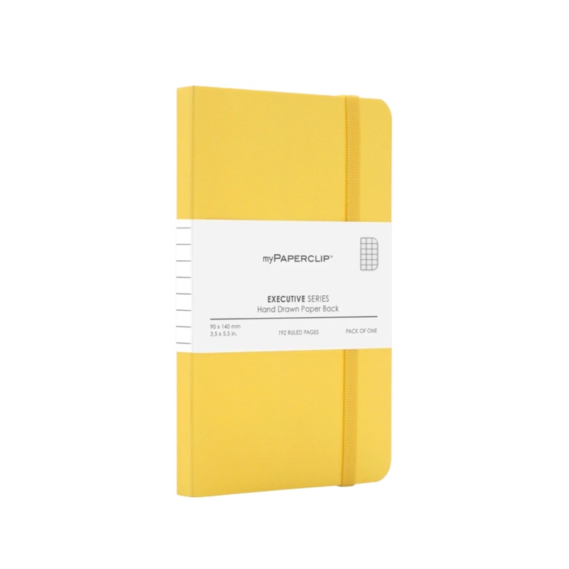 myPAPERCLIP Executive Series Softcover A6 Notebook - Yellow