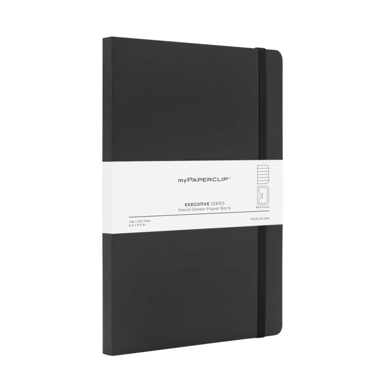 myPAPERCLIP Executive Series Softcover Large Notebook - Black