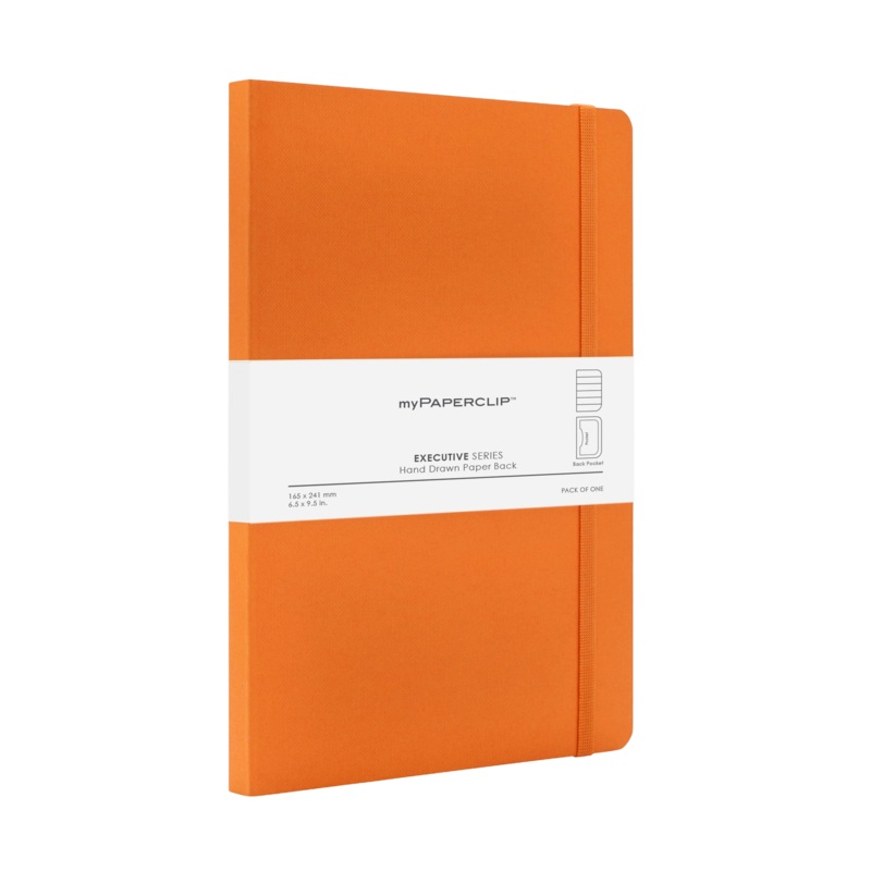 myPAPERCLIP Executive Series Softcover Large Notebook - Orange