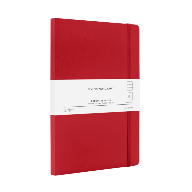 myPAPERCLIP Executive Series Softcover Large Notebook - Red