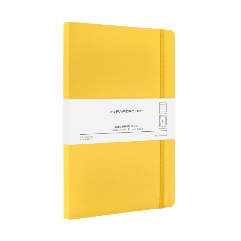 myPAPERCLIP Executive Series Softcover Large Notebook - Yellow