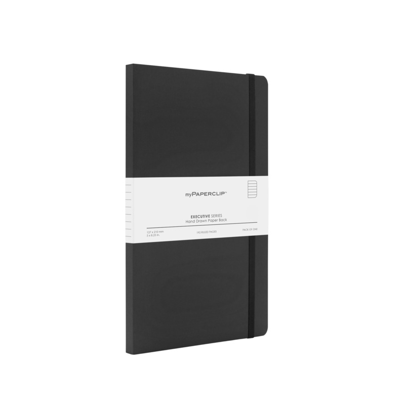 myPAPERCLIP Executive Series Softcover Medium Notebook - Black