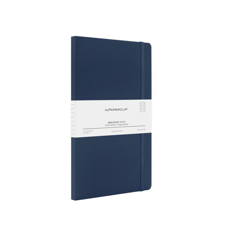 myPAPERCLIP Executive Series Softcover Medium Notebook - Blue