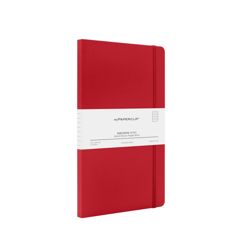 myPAPERCLIP Executive Series Softcover Medium Notebook - Red