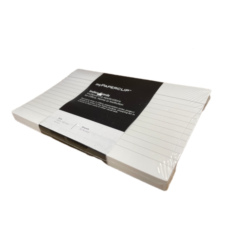 myPAPERCLIP Index Cards - White (Pack of 50)