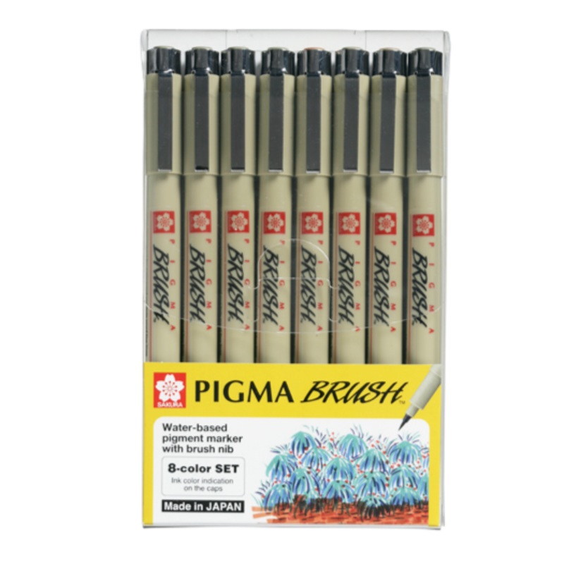 Sakura Pigma Brush 8 Colour Set