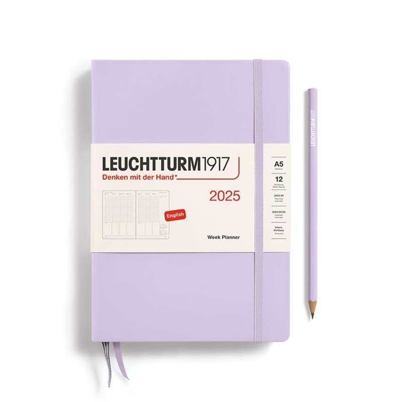 *Clearance* Leuchtturm1917 - 2025 Week Planner (A5), Hardcover, Lilac