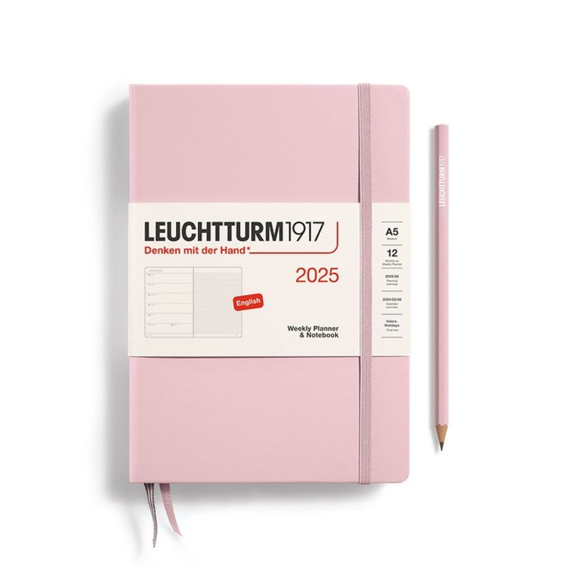 *Clearance* Leuchtturm1917 - 2025 Weekly Planner & Notebook (A5), Hardcover, Powder