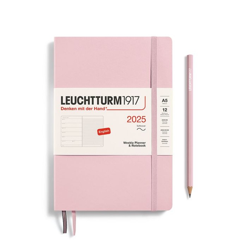 *Clearance* Leuchtturm1917 - 2025 Weekly Planner & Notebook (A5), Softcover, Powder