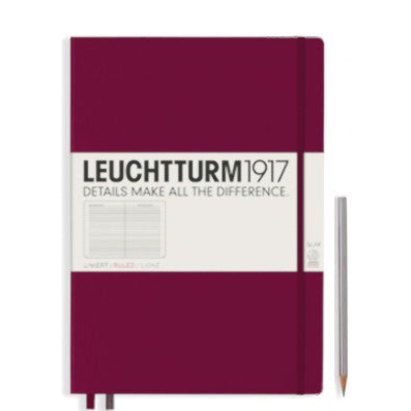Leuchtturm1917 Slim Master (A4+) Notebook - Port Red Ruled