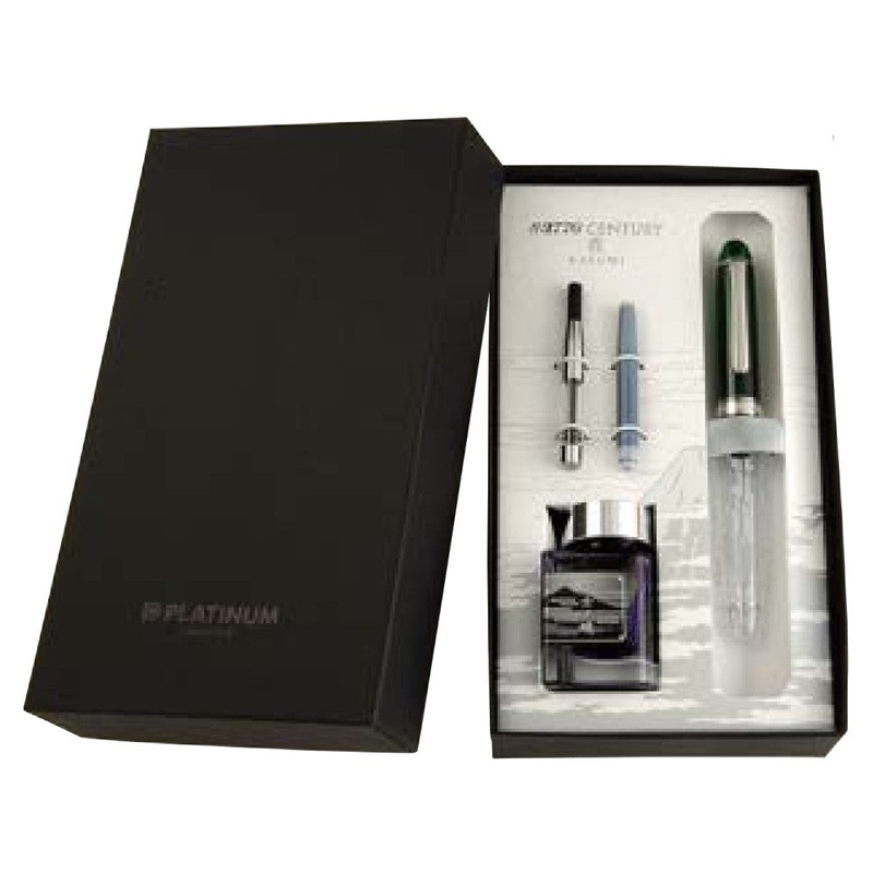 Platinum #3776 Century Fountain Pen and Ink Gift Set - Fuji Unkei Kasumi
