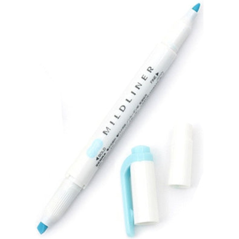 Zebra Mildliner Double Tip Mild Blue Highlighter