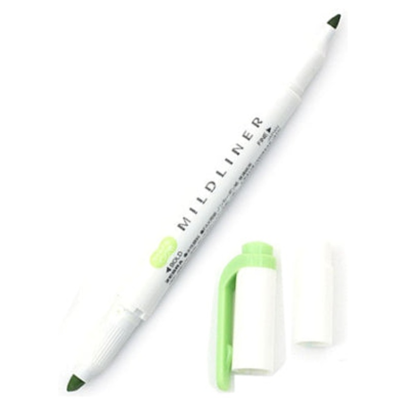 Zebra Mildliner Double Tip Mild Green Highlighter