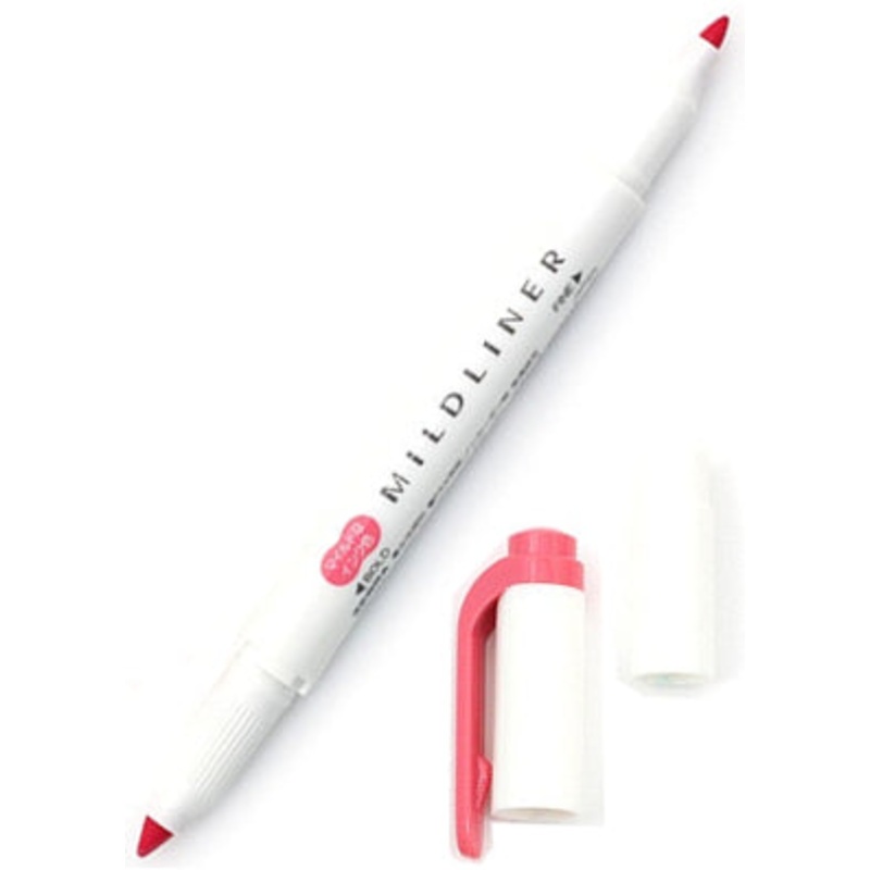 Zebra Mildliner Double Tip Mild Red Highlighter