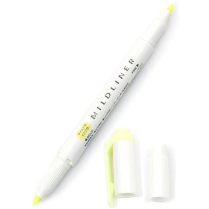 Zebra Mildliner Double Tip Mild Yellow Highlighter