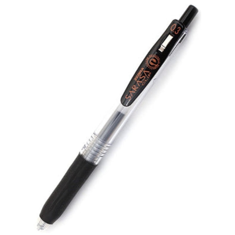 Zebra Sarasa Clip Gel 0.3mm Black Rollerball Pen
