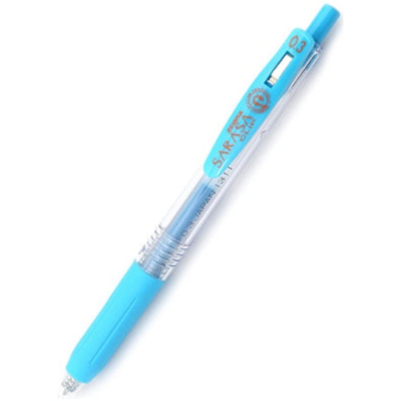 Zebra Sarasa Clip Gel 0.3mm Light Blue Rollerball Pen
