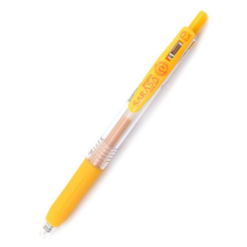 Zebra Sarasa Clip Gel 0.3mm Yellow Rollerball Pen