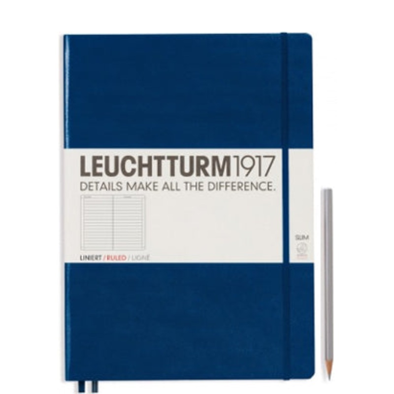 Leuchtturm1917 Slim Master (A4+) Notebook - Navy Blue Ruled