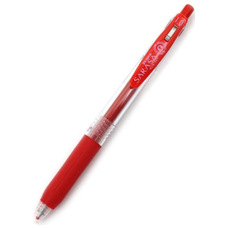 Zebra Sarasa 1.0mm Gel Red Rollerball Pen Clip