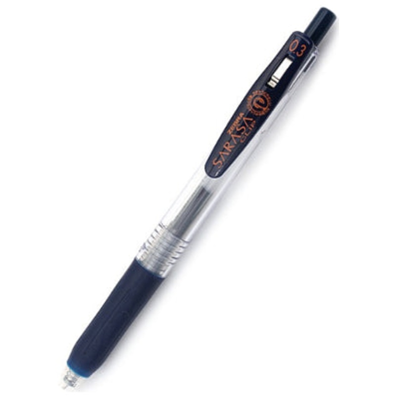 Zebra Sarasa Clip Gel 0.3mm Blue Black Rollerball Pen