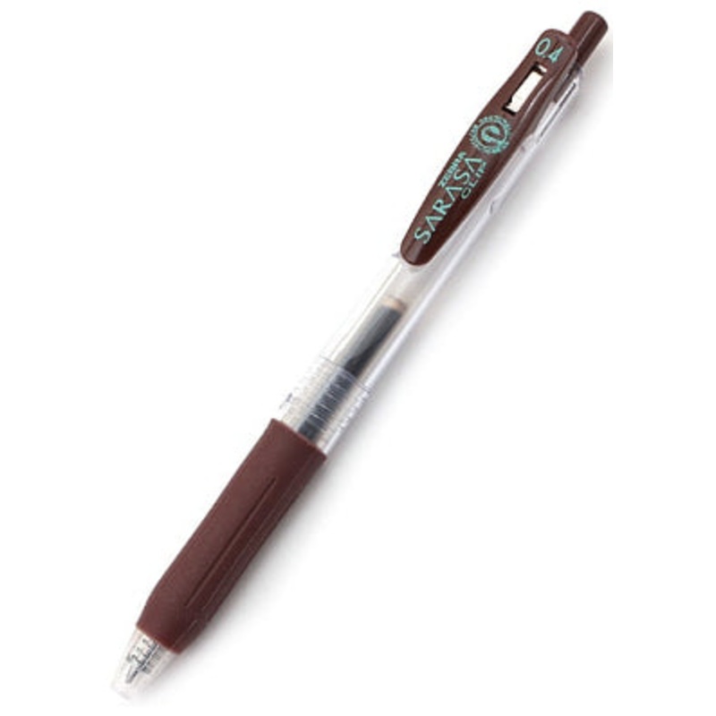 Zebra Sarasa Clip Gel 0.4mm Brown Rollerball Pen