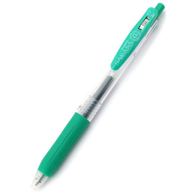 Zebra Sarasa Clip Gel 0.4mm Green Rollerball Pen
