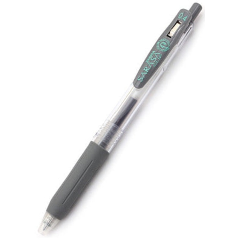 Zebra Sarasa Clip Gel 0.4mm Grey Rollerball Pen