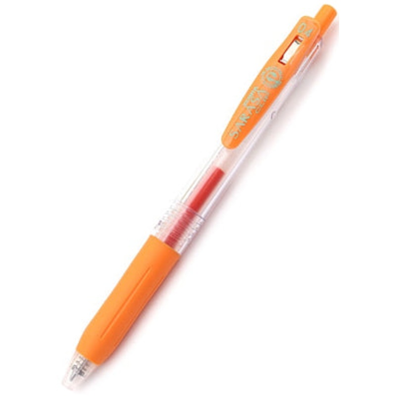 Zebra Sarasa Clip Gel 0.4mm Orange Rollerball Pen