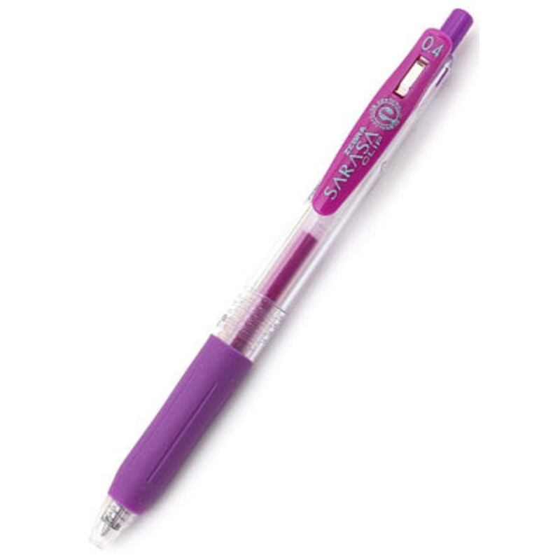 Zebra Sarasa Clip Gel 0.4mm Purple Rollerball Pen