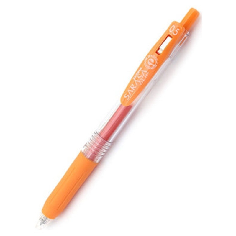 Zebra Sarasa Clip Gel 0.5mm Orange Rollerball Pen